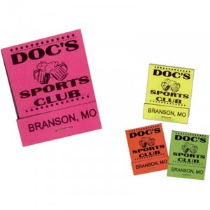 20 Matches - Neon Assortment Promotional Custom Imprinted With Logo