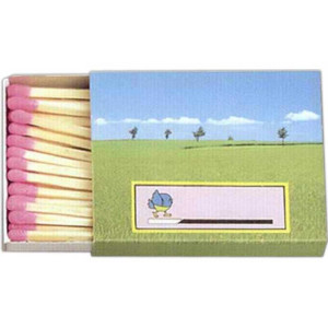 3 in. Cigar Box - 18 matches/box Promotional Custom Imprinted With Logo