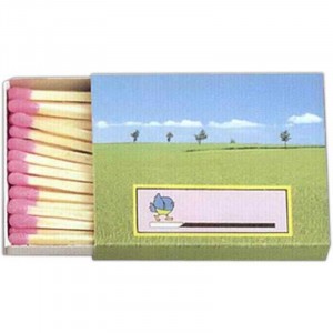 4 in. Cigar Box - 20 matches/box Promotional Custom Imprinted With Logo