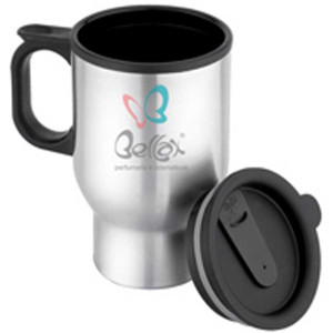 16 oz. Stainless Steel Tumbler with Durable Handle Custom Imprinted With Logo