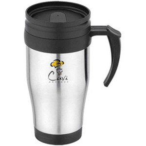 16 oz. Stainless Steel Tumbler with Durable Handle Custom Imprinted With Logo