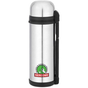 68 oz. Stainless Steel Insulated Bottle with Two Cups Promotional Custom Imprinted With Logo 68 oz. Stainless Steel Insulated Bottle with Two Cups Promotional Custom Imprinted With Logo