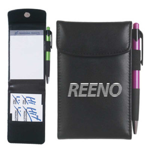 Leather Look Jotter Promotional Custom Imprinted With Logo