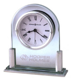 Glass Arch Alarm Clock Promotional Custom Imprinted With Logo