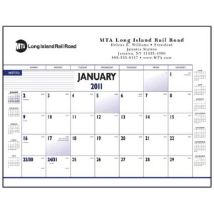Custom Two-Color Desk Pad Calendar Promotional Custom Imprinted With Logo