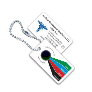Stress Keytag with Stress Crystal Promotional Custom Imprinted With Logo