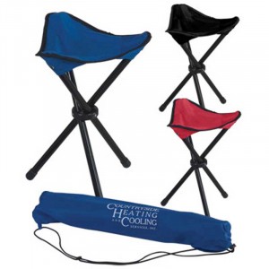 Folding Tripod Stool with Carrying Bag Promotional Custom Imprinted With Logo Folding Tripod Stool with Carrying Bag Promotional Custom Imprinted With Logo