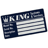 Satin Aluminum Nameplate Decal - 4" x 4" Promotional Custom Imprinted With Logo