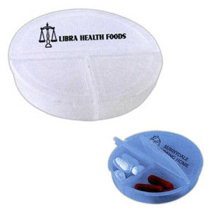 3 Compartment Pill Holder Promotional Custom Imprinted With Logo