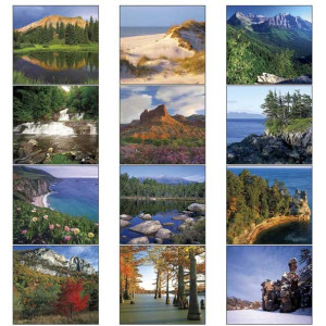 12-Month Mini Calendar - Landscapes of America Promotional Custom Imprinted With Logo 12-Month Mini Calendar - Landscapes of America Promotional Custom Imprinted With Logo