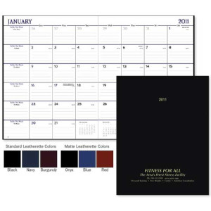 Classic Monthly Planner Promotional Custom Imprinted With Logo