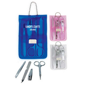 Vinyl Manicure Set Promotional Custom Imprinted With Logo Vinyl Manicure Set Promotional Custom Imprinted With Logo