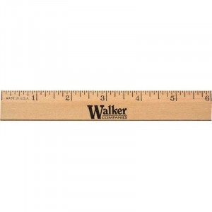 6 in. Clear Lacquer Beveled Wood Ruler Promotional Custom Imprinted With Logo