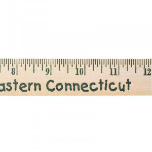 12 in. Natural Finish Flat Wood Ruler - 1 1/8 in. Custom Imprinted With Logo