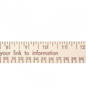 12 in. Natural Finish Flat Wood Ruler - English and Metric Imprinted With Logo