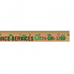 12 in. Background Ruler - Recycling Promotional Custom Imprinted With Logo