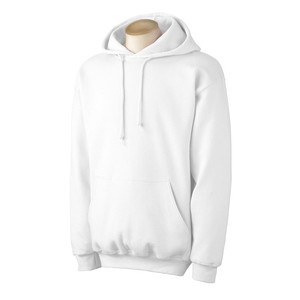 Gildan Ultra Cotton Blend Pullover Hood - White Promotional Custom Imprinted With Logo