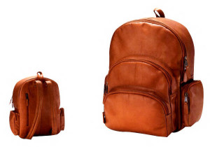 Leather Multi-Compartment Backpack Promotional Custom Imprinted With Logo Leather Multi-Compartment Backpack Promotional Custom Imprinted With Logo