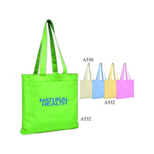 V-Natural Organic Gusseted Tote Promotional Custom Imprinted With Logo