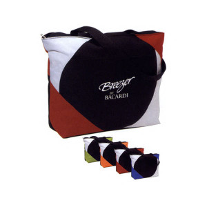 Geo Color Block Tote Bag Promotional Custom Imprinted With Logo