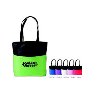 Poly Pro Two-Tone Tote Promotional Custom Imprinted With Logo Poly Pro Two-Tone Tote Promotional Custom Imprinted With Logo
