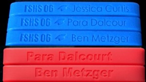 Personalized Awareness Bracelets - Debossed Promotional Custom Imprinted With Logo