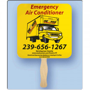 Rnd. Square Hand Fan Promotional Custom Imprinted With Logo