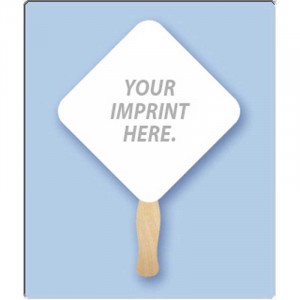 Rnd. Diamond Hand Fan Promotional Custom Imprinted With Logo