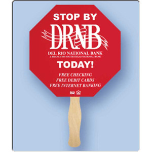 Stop Sign Fan Promotional Custom Imprinted With Logo