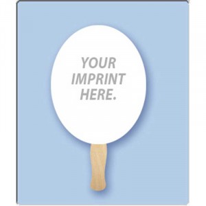 Oval Hand Fan Promotional Custom Imprinted With Logo
