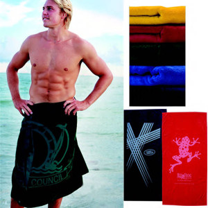 Embroidered Platinum Collection Colored Beach Towel Promotional Custom Imprinted With Logo Embroidered Platinum Collection Colored Beach Towel Promotional Custom Imprinted With Logo
