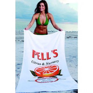 The Embroidered Platinum Collection Beach Towel Custom Imprinted With Logo