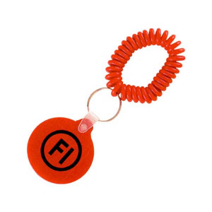 Round Key Tag With Coil Promotional Custom Imprinted With Logo