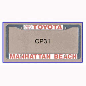 Chrome-Plated License Plate Frame Promotional Custom Imprinted With Logo