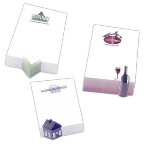 Die-Cut Mini Magic Sticky Notepads Promotional Custom Imprinted With Logo