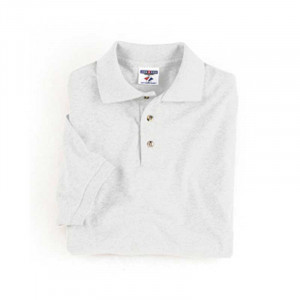 Jerzees Cotton/Poly Golf Shirt - White Promotional Custom Imprinted With Logo Jerzees Cotton/Poly Golf Shirt - White Promotional Custom Imprinted With Logo