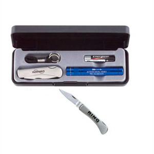 Mag-Lite Solitaire w/Dakota Lockback Pocket Knife Promotional Custom Imprinted