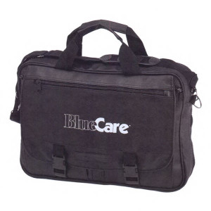 Expandable Simulated Leather Portfolio-Silkscreen Promotional Custom Imprinted With Logo