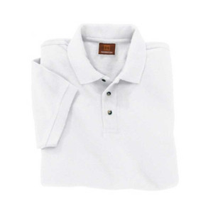 Harriton 6 oz. Short-Sleeve Pique Polo - White Promotional Custom Imprinted With Logo Harriton 6 oz. Short-Sleeve Pique Polo - White Promotional Custom Imprinted With Logo