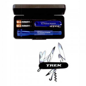 Mini Mag-Lite w/Victorinox Climber Swiss Army Knife Promotional Custom Imprinted With Logo