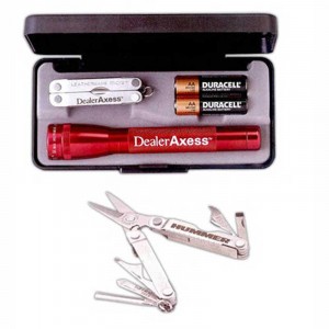 Mini Mag-Lite with Leatherman Micra Tool Promotional Custom Imprinted With Logo