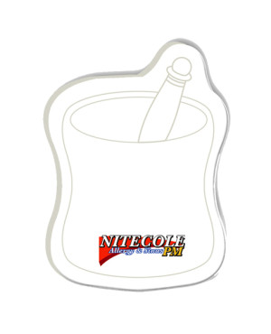 4"x3" Mortar/Pestle Sticky Notes-25 Sheets-4 Color Promotional Custom Imprinted With Logo 4"x3" Mortar/Pestle Sticky Notes-25 Sheets-4 Color Promotional Custom Imprinted With Logo