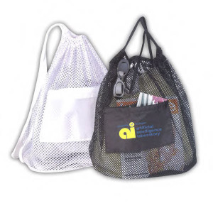 Mesh Drawstring Backpack Promotional Custom Imprinted With Logo