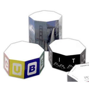 4" Octagon Shape Sticky Note Half Cube-400 Sheets Promotional Custom Imprinted