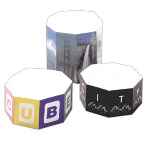 4" Octagon Shaped Sticky Note Cube - 400 Sheets Promotional Custom Imprinted
