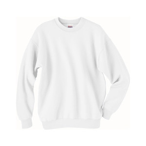 Hanes Fleece ComfortBlend Crew Neck Sweatshirt - White Promotional Custom Imprinted With Logo Hanes Fleece ComfortBlend Crew Neck Sweatshirt - White Promotional Custom Imprinted With Logo