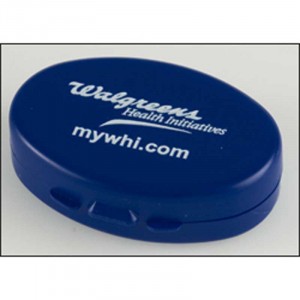 Recycled Oval Pill Case Promotional Custom Imprinted With Logo