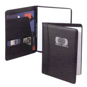 Simulated Leather Padfolio Promotional Custom Imprinted With Logo