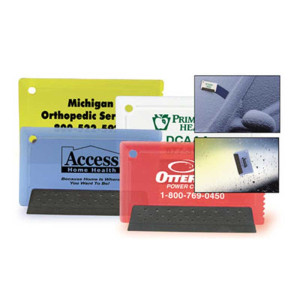 Credit Card Ice Scraper & Squeegee Promotional Custom Imprinted With Logo