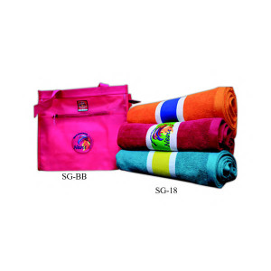 Embroidered SOL GEAR Collection Beach Towel Promotional Custom Imprinted With Logo
